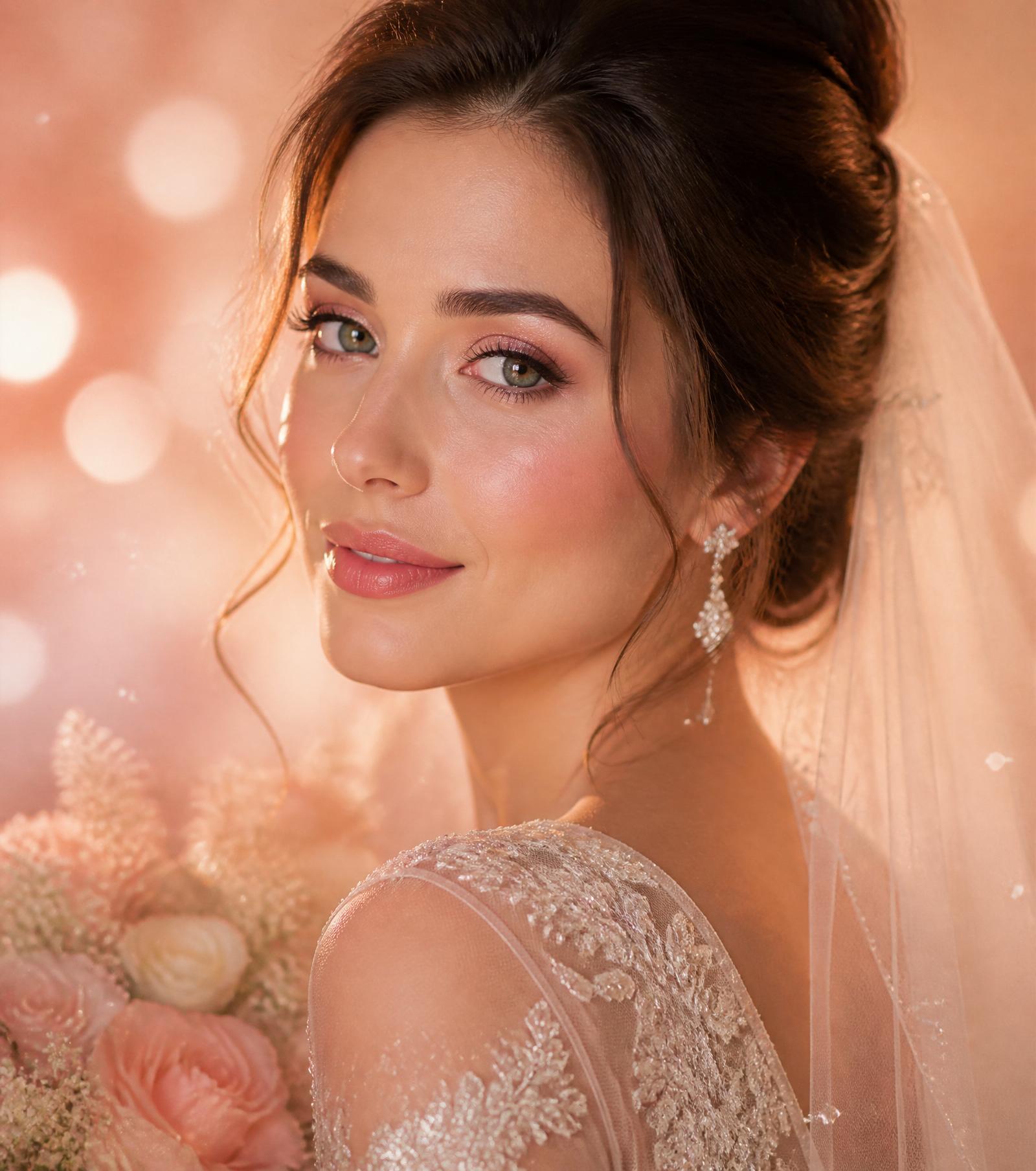 Soft bridal makeup with a natural glow